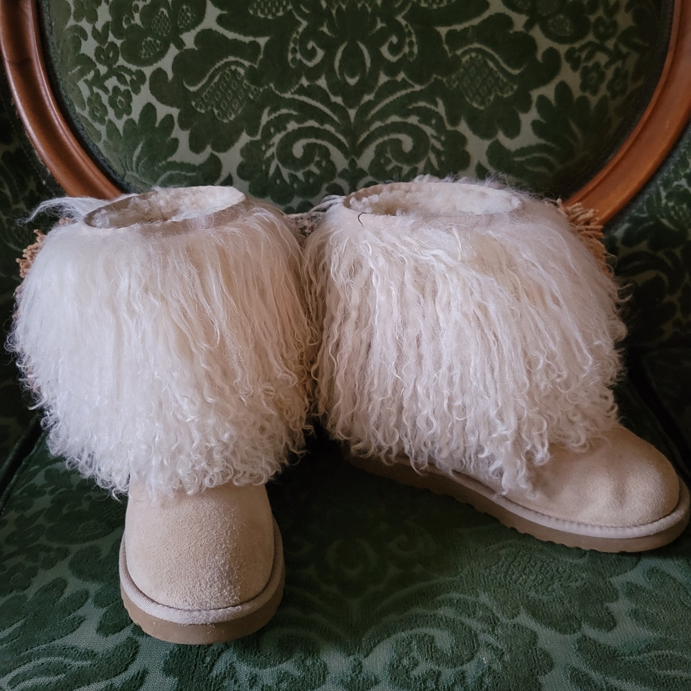 UGG Mongolian Sheepskin Cuff Boots